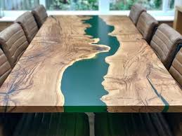 Acacia Wood Epoxy Resin Note Its A Handmade Item Wooden And Epoxy Design Will Be Vary Legs Are Not Included In Products On Em 2020 Moveis De Resina Moveis Resina