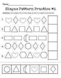 Shapes Pattern Practice Page Preschool Patterns Pattern Worksheet Preschool Pattern Activities