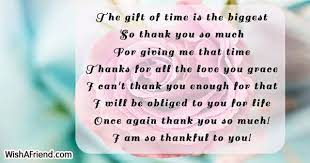 The Gift Of Time Is The Thank You Quote