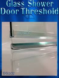These thresholds may be used in conjunction with a bottom sweep. Ds202 Brush Nickel Seamless Glass Shower Door Threshold Prevent Leaking Shower Doors Glass Shower Doors Seamless Shower Door Shower Doors