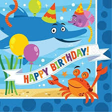 Aug 21, 2020 · happy birthday! Amscan 501624 Servietten 12 Cm X 12 Cm 16 Er Pack Happy Birthday Ocean Buddies 177773 013051640118 Alles Rund Um Geburtstagspartys Gunstig Online Kaufen Babypower24