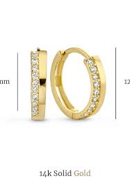 14k gold chain with cross. Isabel Bernard 14 Karat Gold Ohrringe Gold Goldfarben Zalando De