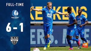 Preview & prediction founded in 1945, kas eupen experienced the d1 for the first time in its history in the early 2010s, before immediately dropping down. Kaa Gent Eupen 6 1 Md2 Jpl 19 20 Youtube