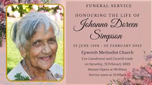 Johanna Doreen Simpson