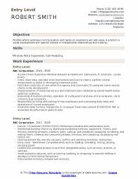 Free to download and print. Entry Level Resume Samples Qwikresume