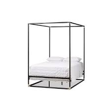 Matte black powdercoated iron streamlines the classic canopy bed in dramatic silhouette. Canopy Bed Look 4 Less And Steals And Deals