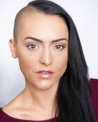 chanda green shirt part shaved head