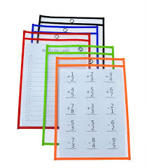 3 Metal Rings Included Office Products Pocket Charts Dry