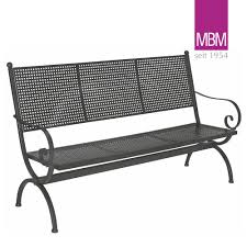 Holz sitzbank juliver aus akazie white wash massiv und metall 180 cm breit. Gartenbank 3 Sitzer Mit Lehne Romeo Mbm
