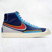 Find great deals on ebay for nike blazer mid 77 vintage. Shoes Men Nike Blazer Mid 77 Infinite Da7233 400 Blue Dark Blue Yellow Red Promo Shop Online Distance Eu