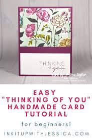 Neenah has an excellent brand of card stock. Easy Thinking Of You Card With Pretty Paper Card Tutorial Card Making Card Making Tutorials