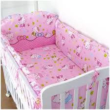 The crib skirt has a 23 inch drop, and the fitted sheet is designed to fit a standard size 28 inch x 52 inch crib mattress. Promotion 6pcs Cartoon Baby Bedding Set For Girls Baby Crib Bedding Set 100 Cotton Include Bumpers Sheet Pillow Cover Baby Bedding Set Bedding Setbedding Set For Baby Aliexpress