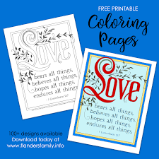 This bible verse coloring book is full of scriptures for you to rehearse when you feel out of hope and in need of comfort. Love Bears All Things Coloring Page Flanders Family Homelife