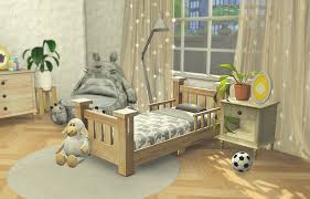 Cadre De Lit Prince Princesse Matelas Sims 4 Bedroom Sims 4 Beds Toddler Bed Frame