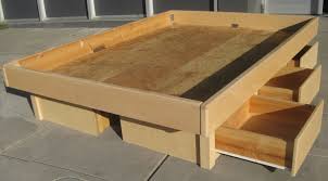 Make a king sized bed frame with lots of storage!. Queen Size Bed Frame With Drawers For Bedroom Storage Kiakiyo