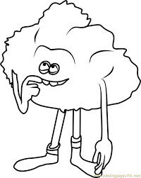 When the little weather researchers have finished coloring the image, they can even add small. Cloud Guy From Trolls Coloring Page For Kids Free Trolls Printable Coloring Pages Online For Kids Coloringpages101 Com Coloring Pages For Kids