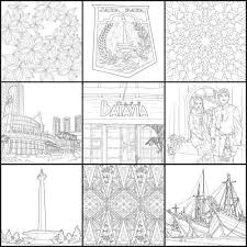 Pin Oleh Park Yeol Di Batik Di 2020 Buku Mewarnai Sketsa Teman