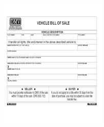 nc auto bill of sale template – findspeed