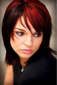 Black And Dark Red Highlights Pin By Lauren Napoli On Reds Hair Color For Black Hair Short Red Hair Emo Hair Color