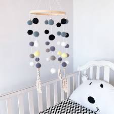 Dream11 is better on the app! Ins Dream Catcher Nordic Baby Room Wind Chime Bed Bell Decor Wool Ball Kids Bedroom Wall Hanging Decoration Ornaments Leather Bag