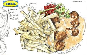 Pin By Alicia Bloom On Art Journal Sketch Watercolor Ikea Swedish Meatballs Swedish Meatballs Food Illustrations