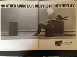1989 maxell xl ii 90 cassette ad famous one with the guy in the chair rolling stone september 21 1989 maxell audio tape cassette
