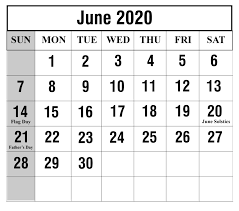 Printable Monthly June 2020 Calendar Pdf Printable Calendar Calendar Calendar Pdf Printable Calendar