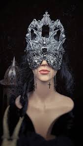 Blind Mask Vampire Castlevampire Mask Gothic Etsy In 2020 Gothic Crown Headpiece Beaded Headpiece