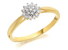 9ct Gold Diamond Cluster Ring 15pts D6023 F Hinds Jewellers Wedding Rings Diamond Cluster Ring Diamond Wedding Rings