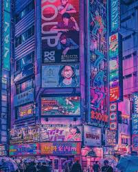 Nightlife In Tokyo S Streets By Yoshito Hasaka Aesthetic Japan Cyberpunk City Sailor Moon Wallpaper