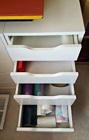 While Building Out A Collection Of Craft Supplies That Are Utilized With A Silhouette Cameo Or Cric Ikea Vinyl Storage Sewing Room Storage Cricut Storage Ideas