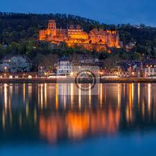 Castelo De Heidelberg A Noite Pinturas Para A Parede Quadros Paisagem Urbana Medieval Pequena Cidade Myloview Com Br