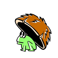 A frog under a (coconut) shell. Katak Di Bawah Tempurung Frog Gif Katakdibawahtempurung Frog Hotlinkmalaysiamoji Discover Share Gifs