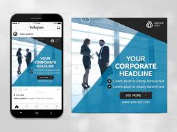 Facebook Instagram Corporate Posts In 2020 Instagram Post Template Corporate Banner Social Media Template
