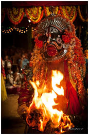 Bhoota Kola A South Indian Ritual For Worshiping Guardian Spirits Guardian Spirit Rangoli Designs Fall Wreath