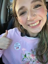Hailey just voted in her first election;