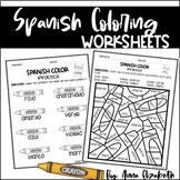 Describing people using adjective worksheet. Spanish Coloring Pages Worksheets Teaching Resources Tpt
