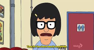 Share a gif and browse these related gif searches. Turn On The Tina Belcher Charm Bomb Tina Belcher Bobs Burgers American Dad