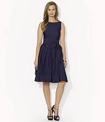 Lauren Ralph Lauren Pleated Fit And Flare Dress Dillards Cocktail Dress