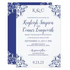Elegant Vintage Royal Blue Wedding Invitations Zazzle Com Elegant Wedding Invitation Card Blue Wedding Invitations Royal Blue Wedding Invitations