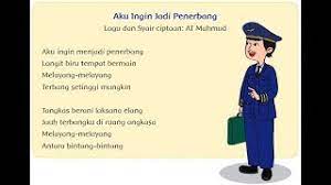 Tuliskan isi syair lagu pada bait jawaban : Aku Ingin Jadi Penerbang Youtube