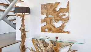 Stehlampe Teak Wurzelholz Bluma Hohe 180 Cm Inkl Lampenschirm