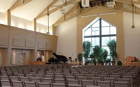 Simple Pretty Sanctuary We Ll Add A Pop Of Color With Our Orange Chairs Church Foyer Church Interior Church Decor