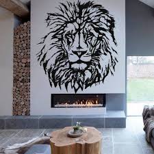 Lion Wall Decal African Wild Lion Pride Animals Home Interior Etsy Lion Mural Wall Painting Decor Office Mural