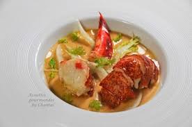 Panna Cotta De Bisque Homard Et Vinaigrette De Fenouil Homard Recette Recette Gastronomique Langoustine Recette
