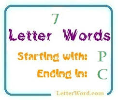 The main point of this exercise is for students to practice pronunciation. Seven Letter Words Starting With P And Ending In C Letterword Com