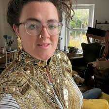 6/6.5 SILVER Glass CHEVRON BUGLE Bead Beaded Fringe Lamp Costume Trim  Variegated