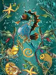 Full Square Round Drill 5d Diy Diamond Painting Seaweed Etsy In 2021 Seahorse Art Diamond Painting Painting