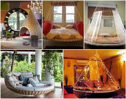 The frame of your hanging bed is now ready. Bed Suspended From The Ceiling Hanging Bed Do It Yourself A Heavenly Place To Relax In Your Apartment Round Hanging Bed