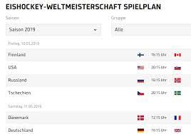 Damit du erweiterte funktionen bei eishockey.info nutzen kannst, benötigen wir einige angaben von dir. Eishockey Wm 2019 Spielplan Download Chip